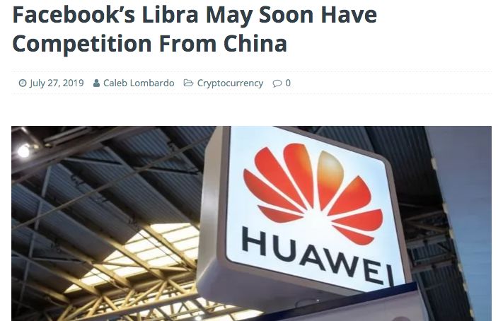 任正非直言“中国可以发行自己的Libra”，外媒怎么看？