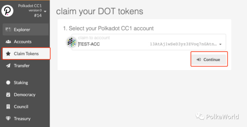 教程：如何在Polkadot CC1中映射并认领DOT