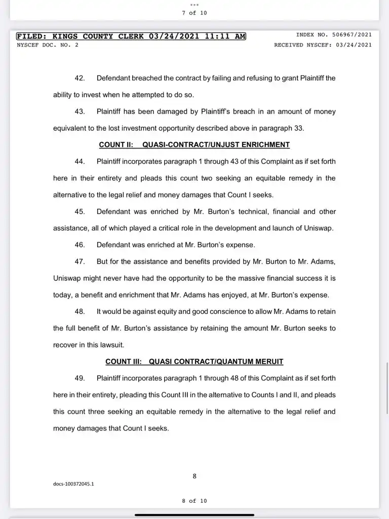 Uniswap 早期支持者和创始人 Hayden 因钱「开撕」，到底谁在说谎？